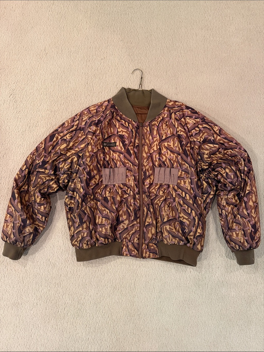 Vintage 90s Columbia Sportswear Camo Puffer Jacket Insulated Full Zip Men's XL
